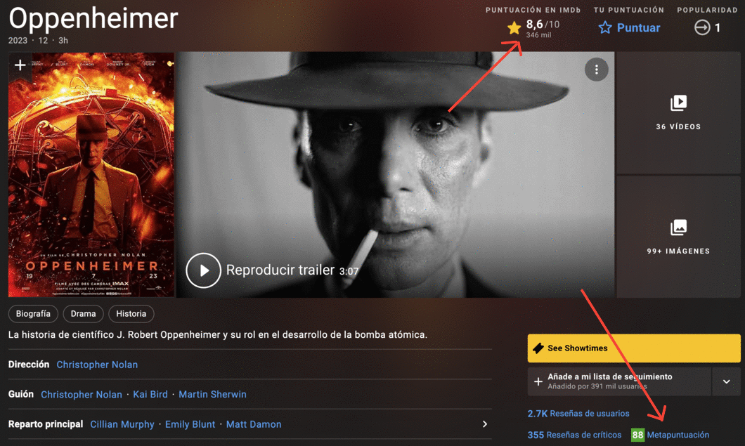 película Oppenheimer